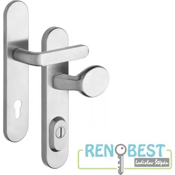 ROSTEX Bezpečnostní kování RX 1-50 SOLID 4.BT Rozteč: 72 mm, Provedení: klika/madlo, Povrchová úprava: nerez mat