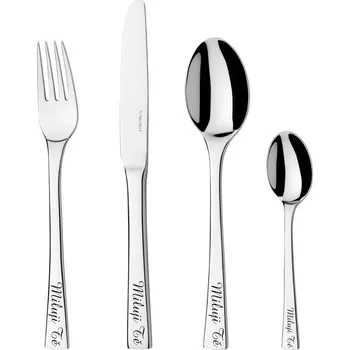 Placatka Šperky4U Svatební příbory s rytinou (4ks) - P030