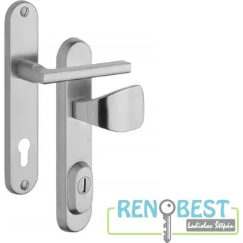 Dveřní kování ROSTEX Bezpečnostní kování R1/O BRIT Rozteč: 90 mm, Provedení: klika/madlo, Povrchová úprava: nerez mat