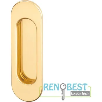 Dveřní kování AC-T Mušle OV na posuvné dveře mosaz (skryté vruty) Provedení: BB na klíč, Barva: mosaz