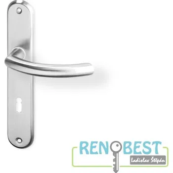 Dveřní kování AC-T Dveřní kování GINA OV ECO nerez Rozteč: 90 mm, Provedení: pro klíč - BB, Povrchová úprava: nerez