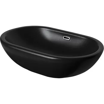 Umyvadlo Noken Forma Umyvadlo na desku 59,5x36 cm s přepadem, včetně výpusti, matné černé, 100274765