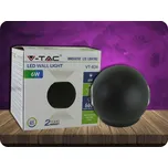 6W LED NÁSTĚNNÉ SVÍTIDLO, KOULE, ČERNÉ Teplá bílá