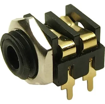Elektrická zásuvka Cliff CL13845G jack konektor 3.5 mm zásuvka, vestavná horizontální Pólů: 2 mono černá 1 ks