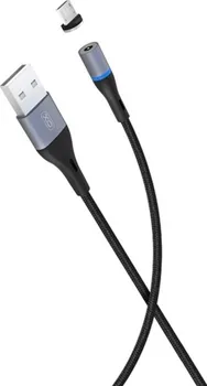 Datový kabel XO microUSB 1 m černý