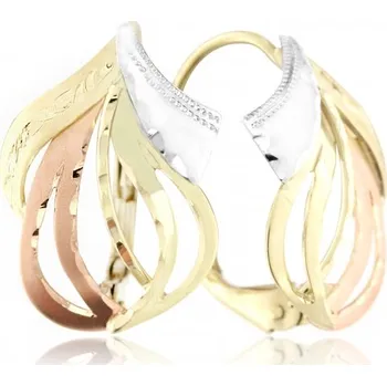 Náušnice Luxur, Nápadné náušnice Etel, kombinované zlato, 585-32-3-7444.7ZBC.1.00.000.08