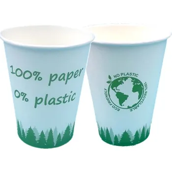 Jednorázové nádobí Papírový kelímek bez plastu 100% PAPER 500 ml ( pr. 90 mm) (50 ks)