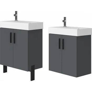 Koupelnový nábytek Lavedo Manhy Grey 65 koupelnová skříňka s umyvadlem