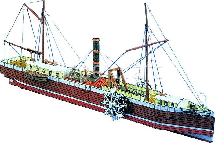 Papírový model - Parník z Clermontu (71749) - 107000178