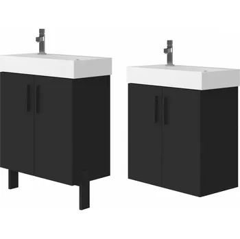 Koupelnový nábytek Lavedo Manhy Black 65 koupelnová skříňka s umyvadlem