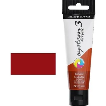Speciální výtvarná barva Daler & Rowney System 3 Acrylic 59ml - Burnt Sienna 221