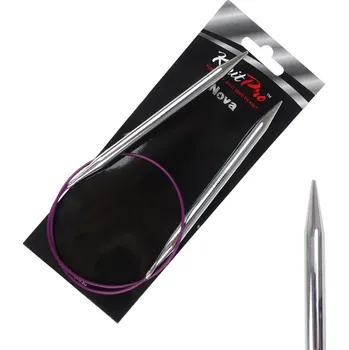 Jehlice KnitPro Nova kruhové kovové fixní jehlice 7mm 60cm (KnitPro Nova kruhové jehlice 7mm 60cm)