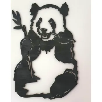 Obraz Panda sedící obraz - Tmavě hnědá lazura