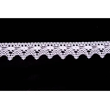 Krajka Krajka bavlněná 82150 paličkovaná šíře 25mm bílá (30m/bal.)