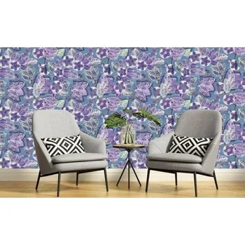 Tapeta DIMEX | Vliesová tapeta na zeď Dimex Line WP-065-01 | 0,75 x 10 m | fialová, zelená, bílá + Vliesová tapeta na zeď Dimex Line WP06601 v rozměru 0,75 x 10 m