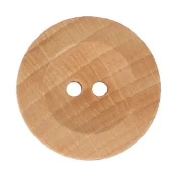 Knoflík Knoflík dřevěný vel. 44 - průměr 27,90 mm lakovaný, barva Přírodní