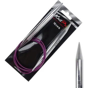 Jehlice KnitPro Nova kruhové kovové fixní jehlice 12mm 100cm (KnitPro Nova kruhové jehlice 12mm 100cm)