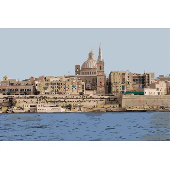 Malování podle čísel - Valletta, Malta Velikost: 40x60cm, Rámování: Pouze srolované plátno