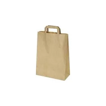 Papírové tašky 22+10 x 28 cm hnědé [50 ks],rychlé dodání