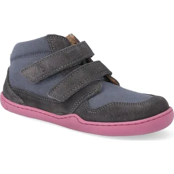 Barefoot dětské kotníkové bLIFESTYLE - Loris velcro grau šedé Velikost: 26