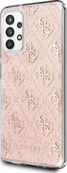 Pouzdro na mobilní telefon Guess Peony Glitter pro Samsung Galaxy A32 5G růžové
