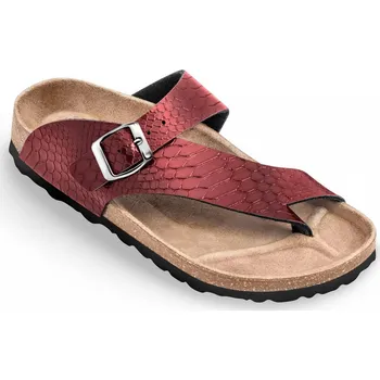 Dámská zdravotní obuv Obuv zdravotní FORcare 202052 bordó potisk hadí vzor Velikost: 40