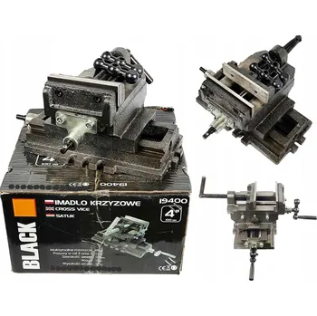 Svěrák Black Křížový dvouosý svěrák s čelistí 100 mm