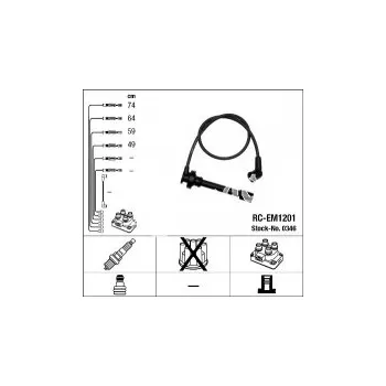 Zapalovací kabel Sada kabelů pro zapalování NGK RC-EM1201 - MITSUBISHI