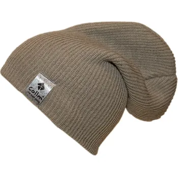 Čepice COLLM Pletená čepice v šedé barvě