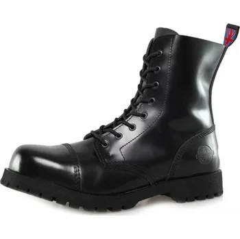 Pánská zimní obuv boty kožené unisex - Black Polido - NEVERMIND - 10108S_PolidoBlack - 40