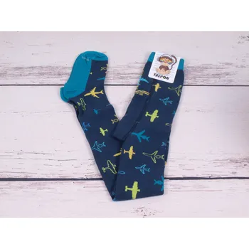 České punčocháče TREPON LETIŠTĚ tmavomodré s letadly velikost oblečení - děti: 98/104