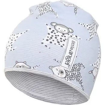 Čepice LITTLE ANGEL Čepice podšitá Outlast® - šedá-usínáček/pruh bílošedý melír vel. 1 | 36-38 cm