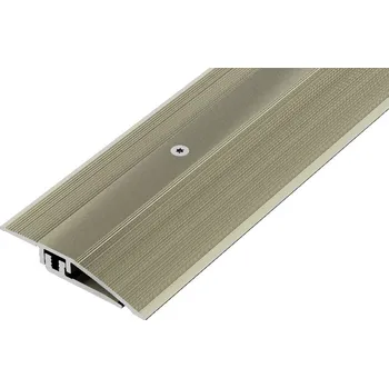 Stavební profil AP27/11 ukončovací lišta, vrtaná 2-dílná ACARA, hliník elox titan, 33 mm, 1 m