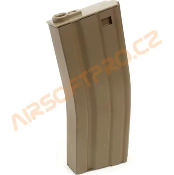 E&C Kovový zásobník pro M4 na 160 ran - tlačný, TAN
