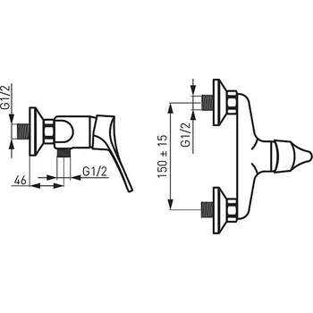 Vodovodní baterie FERRO STILLO sprchová baterie, Chrom, BSL7
