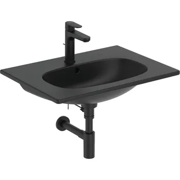 Umyvadlo IdealStandard Ideal Standard Tesi Nábytkové umyvadlo 62,5x45 cm, hedvábná černá, T3510V3