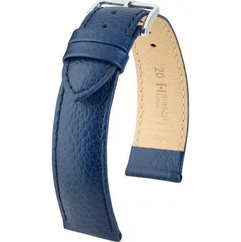 Řemínek na hodinky Kožený řemínek Hirsch Kansas M 01502180-2, modrý, teletina, délka M, Quick Release