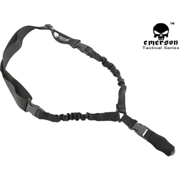 Airsoft EmersonGear Jednobodový pružný popruh L.Q.E - černý