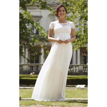 Těhotenské šaty Tiffany Rose Těhotenské svatební šaty dlouhé Elizabeth Barva: Ivory - smetanová, Velikost: 3 EU 40-42, Materiál: krajkové-modal