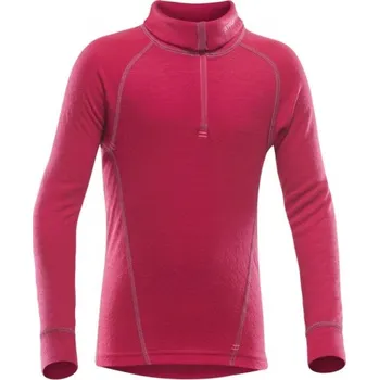 dětský rolák Devold Duo Active Junior Zip Neck, raspberry - vel. 164 116675