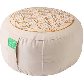 Meditační polštář Flower of life natur