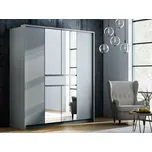 Casarredo Šatní skříň RIJEKA 200 platinum/zrcadlo