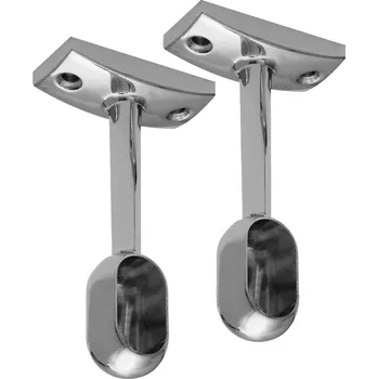 Věšák Onpira Chromový držák šatní tyče oválný / koncový [2ks]