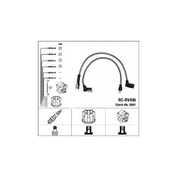Zapalovací kabel Sada kabelů pro zapalování NGK RC-RV406 - LAND ROVER, TRIUMPH