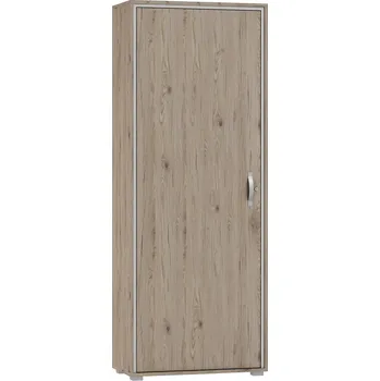 Šatní skříň Skříň jednodvéřová dub bordó/arktická bílá OFFI DR7