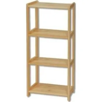 Knihovna Drewmax Regál RG124 masiv - šířka 60 cm (Barva dřeva: Ořech)