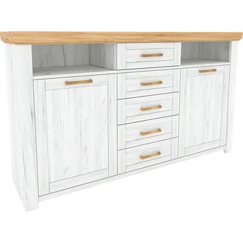 Komoda Tempo Kondela Komoda E, dub craft zlatý / dub craft bílý, SUDBURY