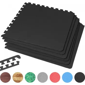 podložka na cvičení Gorilla Sports Sada ochranných podložek s koncovkami, černá