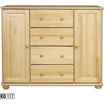 Ložnice Drewmax Komoda KD117 masiv (Barva dřeva: Borovice)