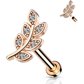 Piercing Šperky4U Zlacený piercing do brady - větvička - LB1099-1208